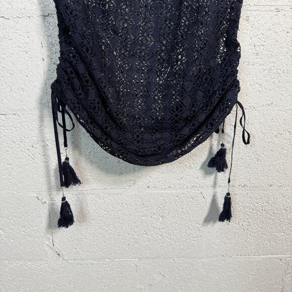 1. State Women's Convertible Tank Dress swim Cover-up navy XL - Picture 3 of 9